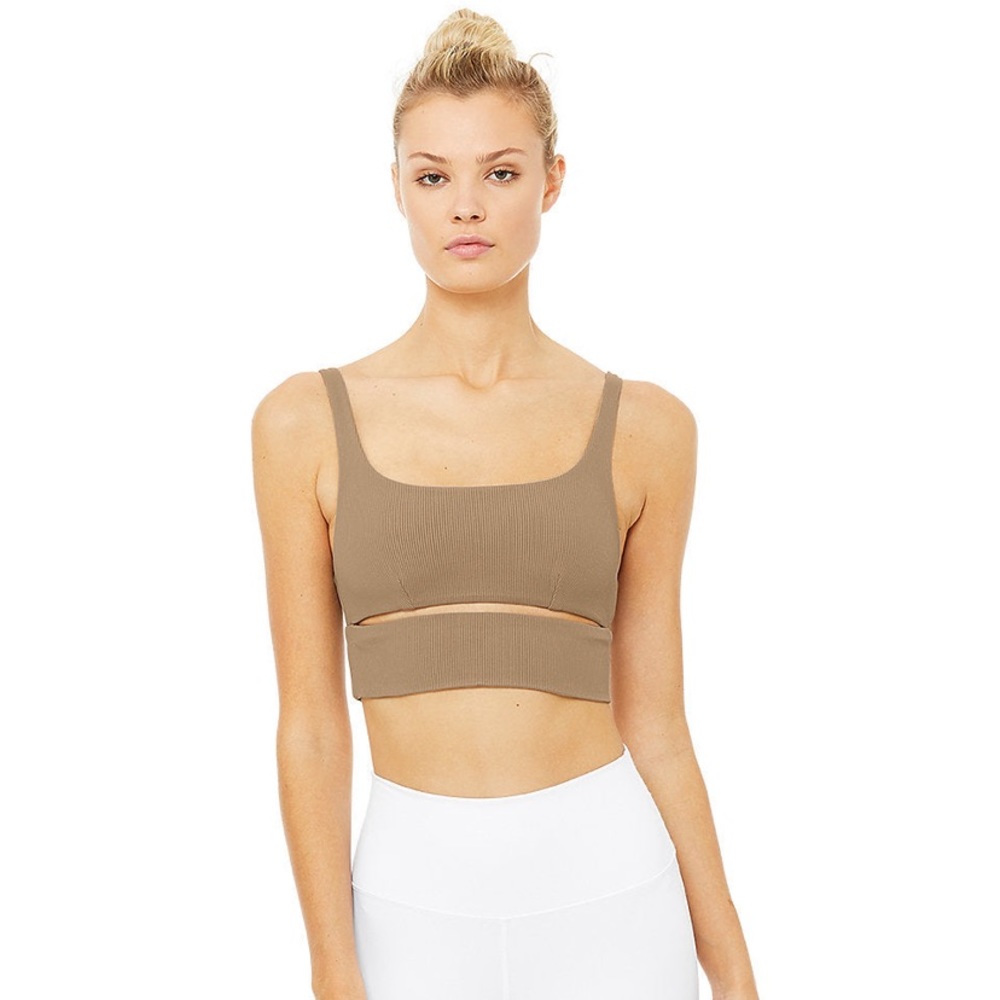 Alo slit bra - gravel